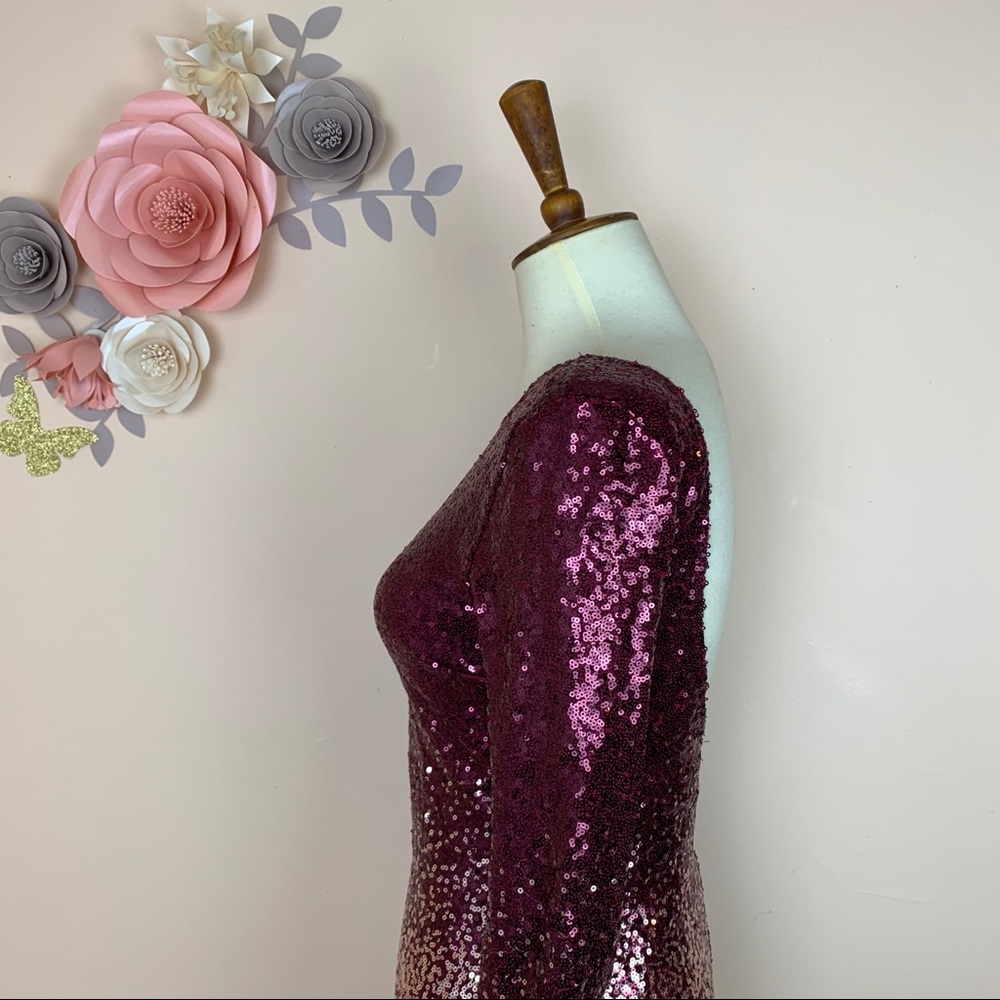 Mind Code Purple Sequin Backless Dress - image 11